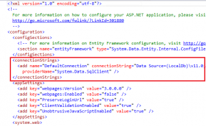 Visual Studio Connection String